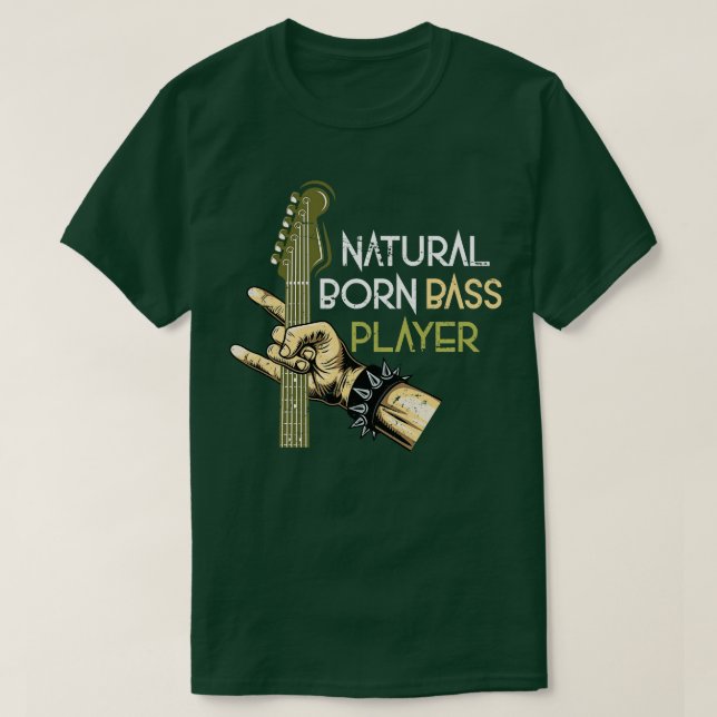 Bass Player Gift Musical Instrument Music Bass T Shirt (Design framsida)