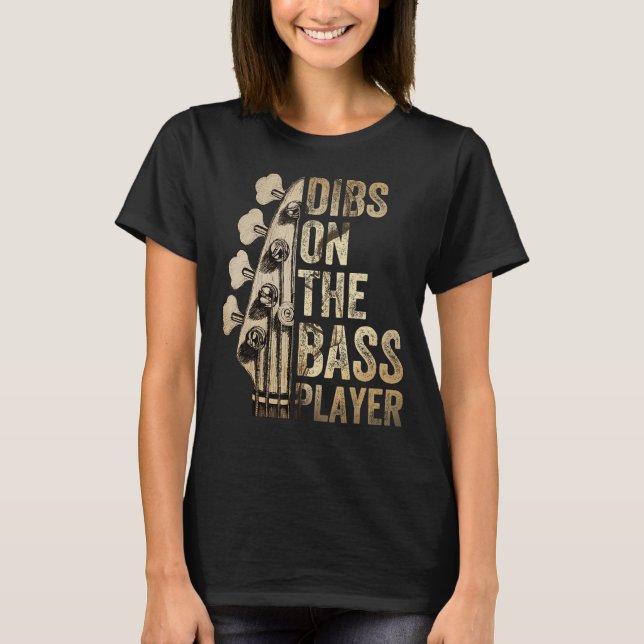 Bass Player Guitar Musician T Shirt (Framsida)