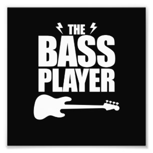 Bass Player Guitar Spela Music Musician Guitaris Fototryck