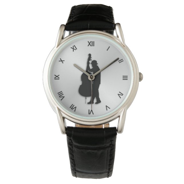 Bass Player Musician Black Numbers Armbandsur (Framsida)