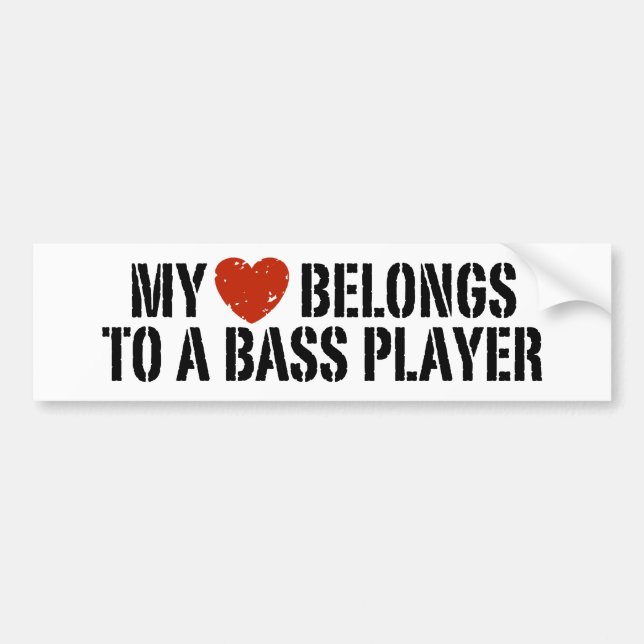 Bass Players Girl Bildekal (Framsidan)