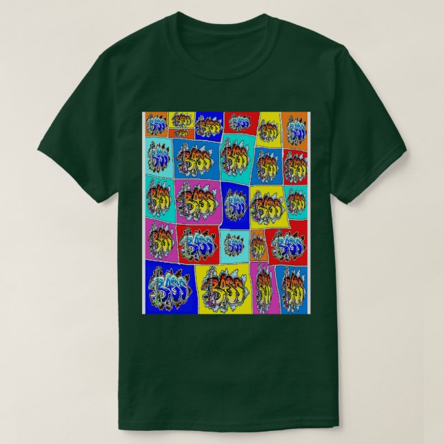 Bass Rainbow T Shirt (Design framsida)