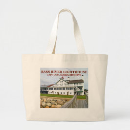 Bass River Lighthouse Massachusetts Jumbo Tote Bag Tygkasse