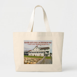 Bass River Lighthouse Massachusetts Jumbo Tote Bag Tygkasse