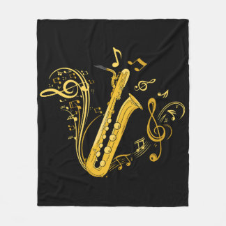 Bass Saxophone Player Orchestra Bass Saxophone Fleecefilt