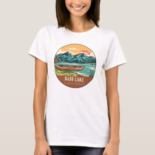 Bass Sjö California Boating FishEmblem T Shirt