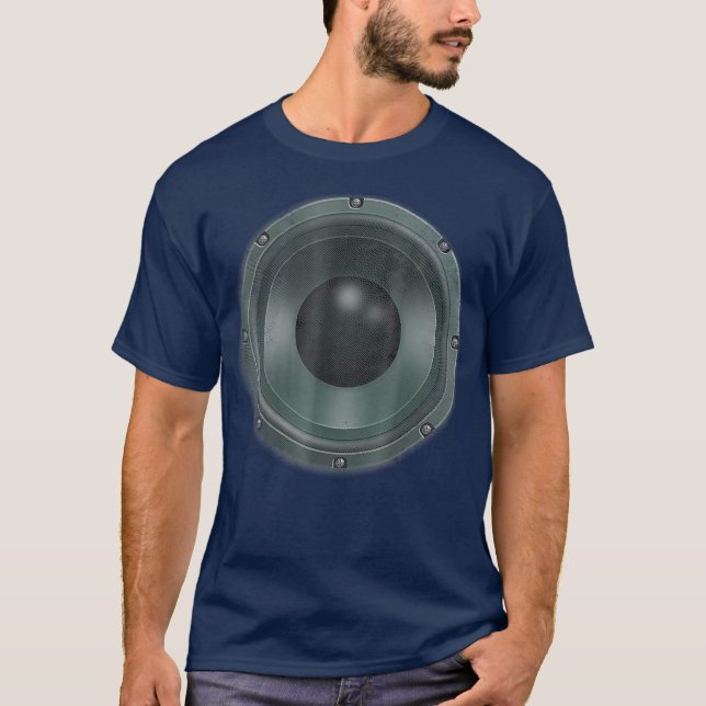 Bass Speaker Woofer Tee Shirt för musiker DJs (Framsida)