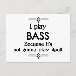 Bass - Spela upp självunderhållande Deco Music Vykort