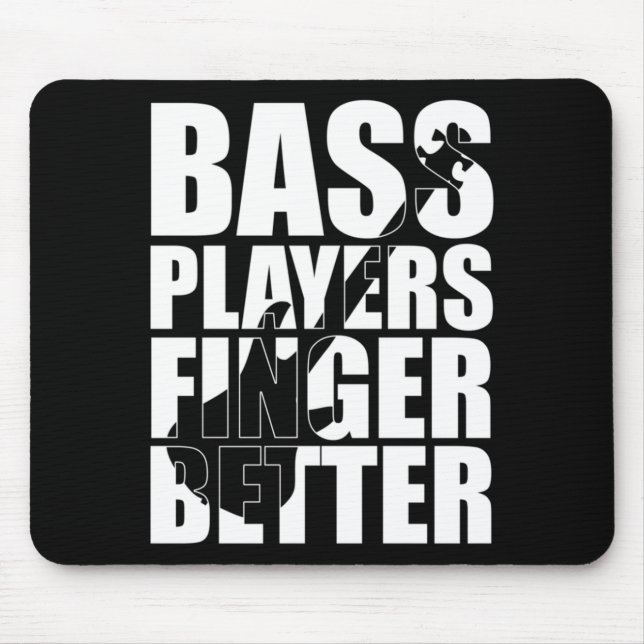 Bass-spelare finger bättre musmatta (Framsidan)