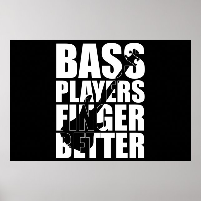 Bass-spelare finger bättre poster (Framsidan)