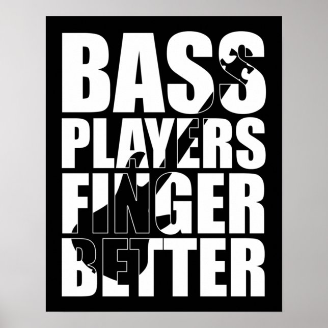 Bass-spelare finger bättre poster (Framsidan)