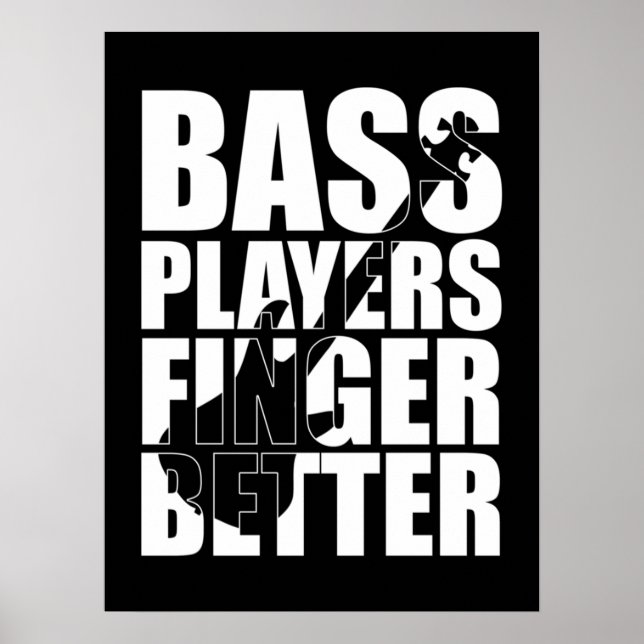 Bass-spelare finger bättre poster (Framsidan)