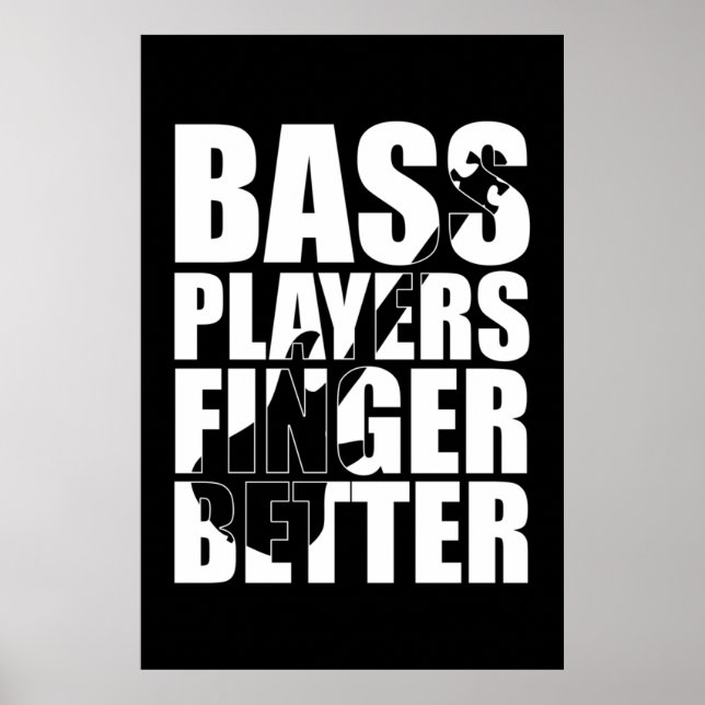 Bass-spelare finger bättre poster (Framsidan)