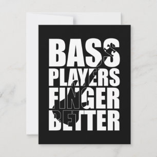 Bass-spelare finger bättre tack kort
