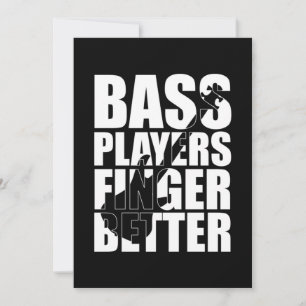 Bass-spelare finger bättre tack kort