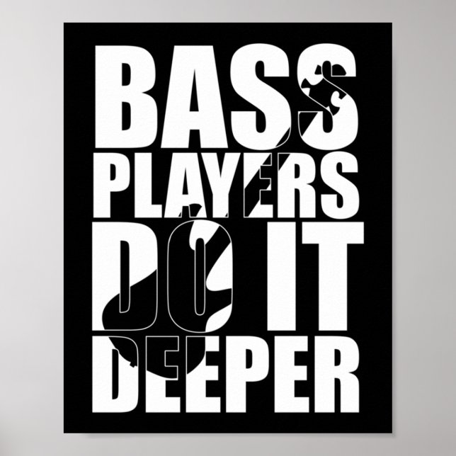 Bass-spelare gör det djupare poster (Framsidan)