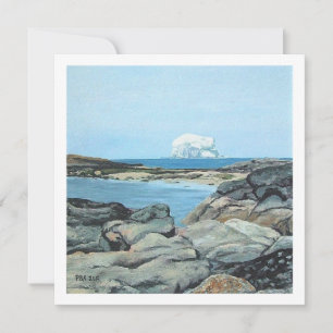 Bass Sten, North Berwick, Scotland bra art Julkort