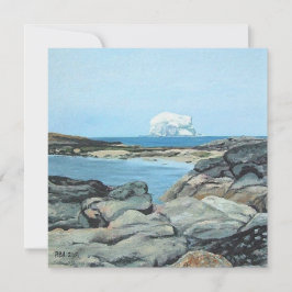 Bass Sten, North Berwick, Scotland bra art Julkort