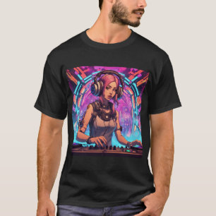 Bass Techno Trance Raves - Cyberpunk DJ Design T Shirt