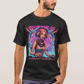 Bass Techno Trance Raves - Cyberpunk DJ Design T Shirt