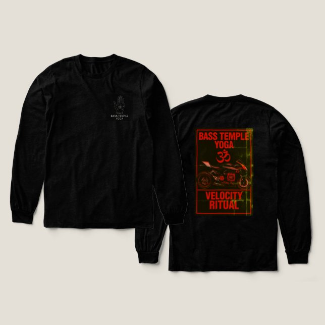 Bass Temple Yoga: Velocity Ritual - Redline Editio T Shirt (Design framsida och baksida)