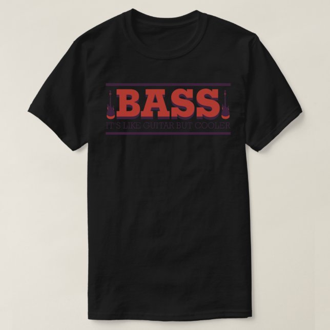 Bassa som en gitarr, men som en kolerspelare t shirt (Design framsida)