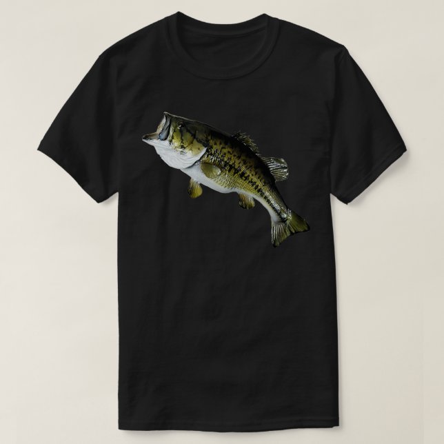 Bassafiske av verklig fisk av arten Largemouth Bas T Shirt (Design framsida)