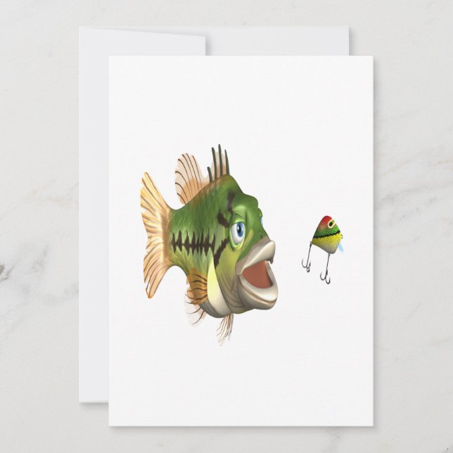 Bassafiske Inbjudningar (Framsida)