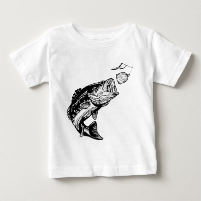 Bassanfallande spinnerbait tee shirt (Framsida)