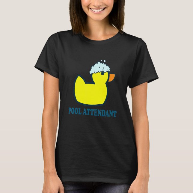 Bassäng Attendant I Rubber Anka Swimming Bassäng G T Shirt (Framsida)