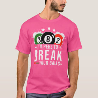 Bassäng Billiard Billard Bassäng Break Bollar Rack T Shirt