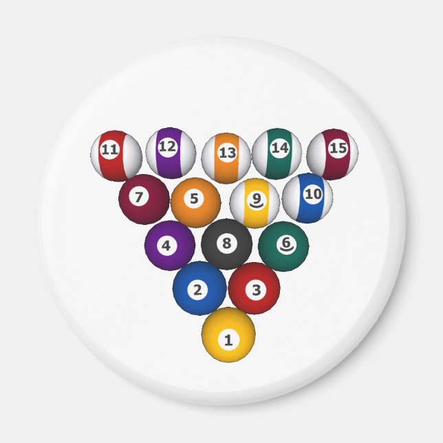 Bassäng: Billiard Bollar: Billiards: Magnet (Framsidan)