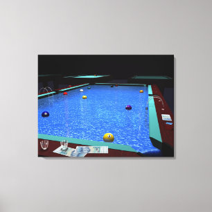 Bassäng Billiard Canvastryck
