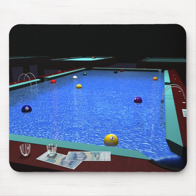 Bassäng Billiard Mouse Pad Musmatta (Framsidan)