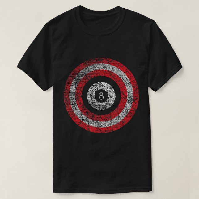 Bassäng Billiard Patriotic Odd Boll T Shirt (Design framsida)