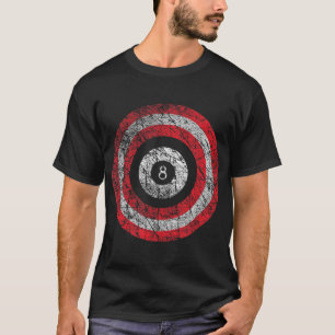 Bassäng Billiard Patriotic Odd Boll T Shirt