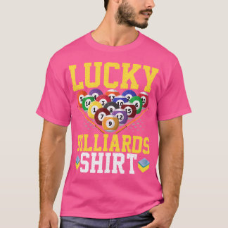 Bassäng Billiard Player Lucky Billiards T Shirt