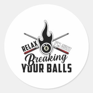 Bassäng Billiard Snooker 8 Boll Billiards Funny Gi Runt Klistermärke