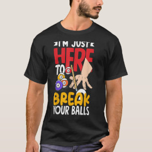 Bassäng Billiard Snooker bryter ner Bollarna T Shirt