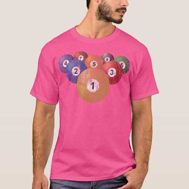 Bassäng Billiard T Shirt (Framsida)