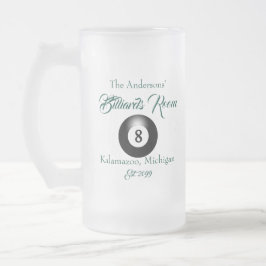 Bassäng Billiards Room 8 Boll Drinkware Frostat Ölglas