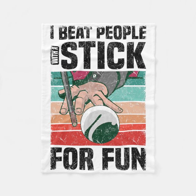 Bassäng Billiards Snooker Cue Player Fleecefilt (Framsidan)