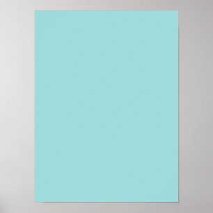 Bassäng Blue Personlig Aqua Teal Färg Bakgrund Poster