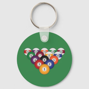 Bassäng Bollar / Billiard:Nyckelringar Nyckelring