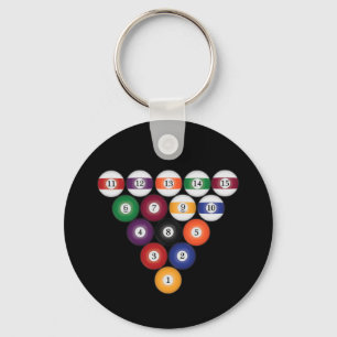 Bassäng Bollar / Billiards: Nyckelkedjor Nyckelring
