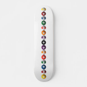 Bassäng Bollar / Billiards: Skateboard för anpas Bräda 20 Cm