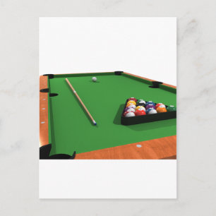 Bassäng Bollar om Grönt Felt Billiards Bord: Vykort
