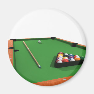 Bassäng Bollar på Grönt Felt Billiards Bord: Magnet