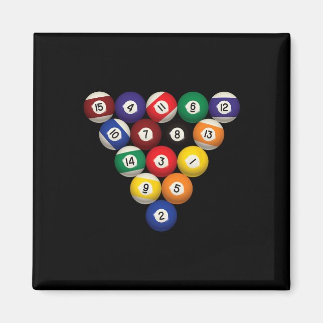 Bassäng Bord Funny Bassäng Player Billiards Hallow Magnet (Framsidan)