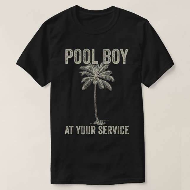 Bassäng Boy på din tjänst T Shirt (Design framsida)